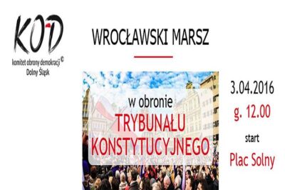 Zapraszamy na wspólny wyjazd na manifestację we Wrocławiu!