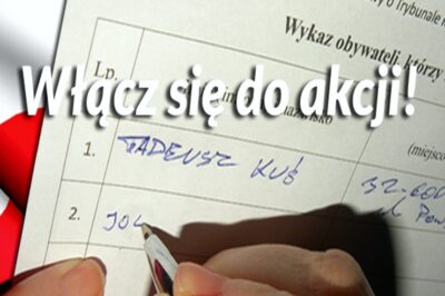 Zbiórka podpisów  pod projektem ustawy o TK. Oświęcim - Chrzanów