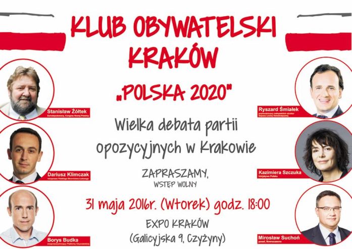 Wielka debata partii opozycyjnych w Krakowie!