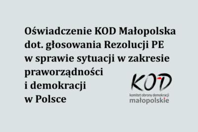 Oświadczenie o Rezolucji PE o Polsce