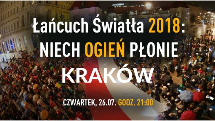 Łańcuch Światła 2018 Niech ogień płonie w całej Polsce - Akcja Demokracja