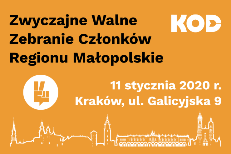 Regionalne Walne Zebranie Członków Regionu Małopolskie - 11 stycznia 2020