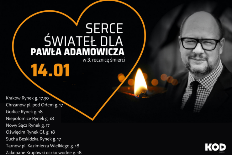 Serce świateł dla Pawła Adamowicza