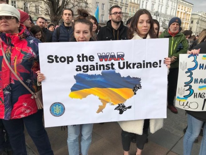 Manifestacje poparcia dla Ukrainy - RELACJE