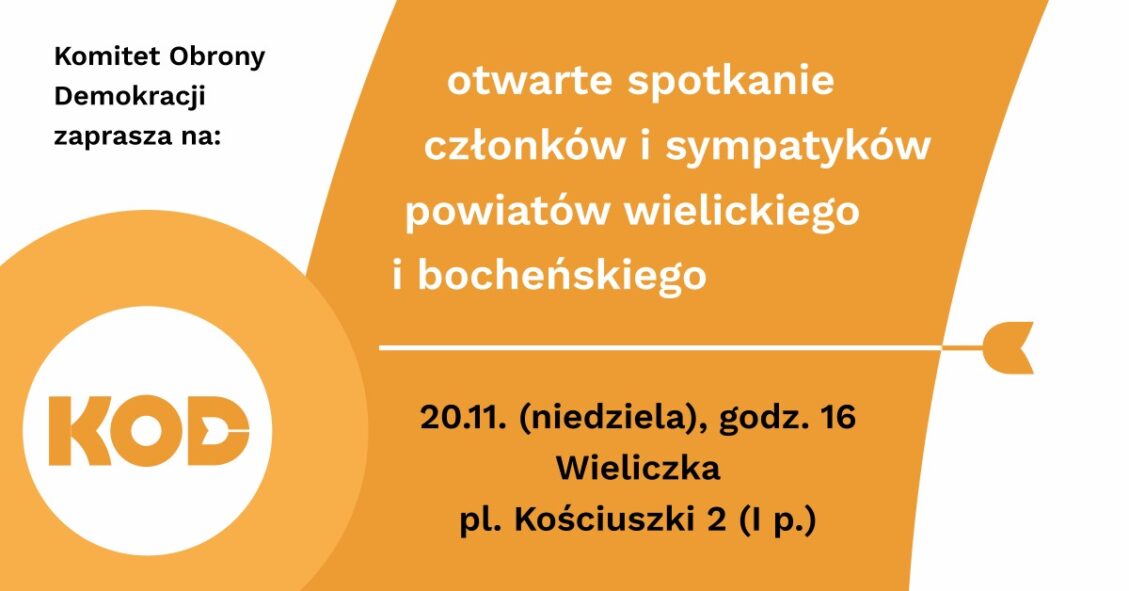 Otwarte spotkanie członków i sympatyków KOD w Wieliczce