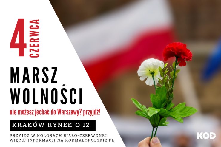 4. czerwca - Marsz wsparcia wielkiej demonstracji w Warszawie